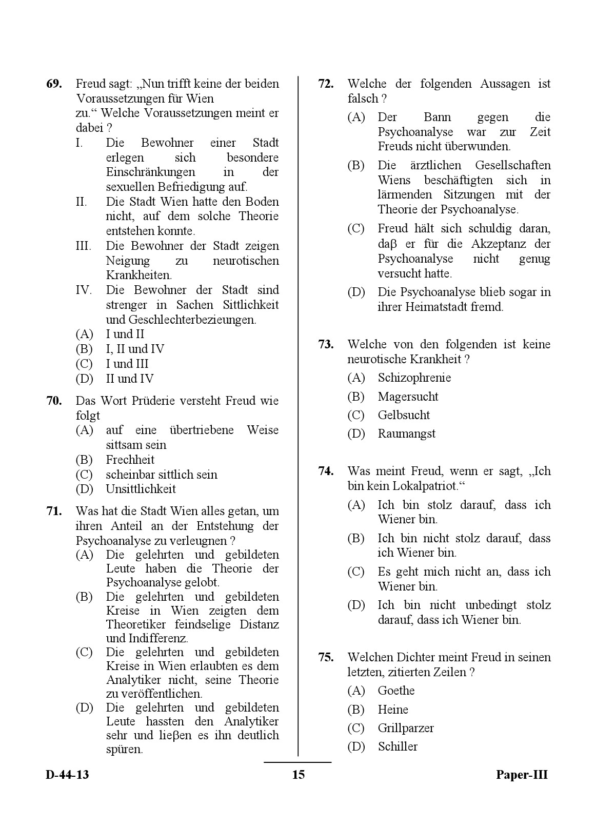 UGC NET German Question Paper III December 2013 15