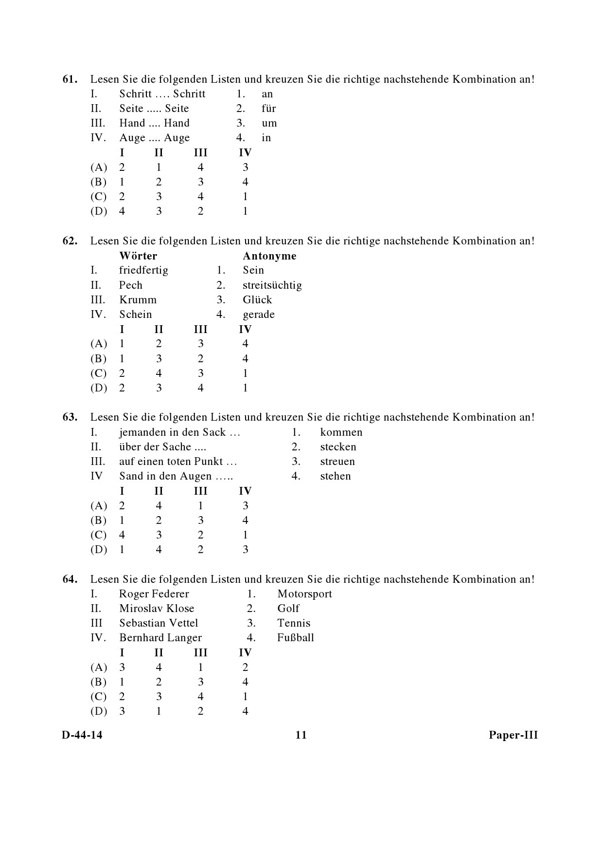 UGC NET German Question Paper III December 2014 11