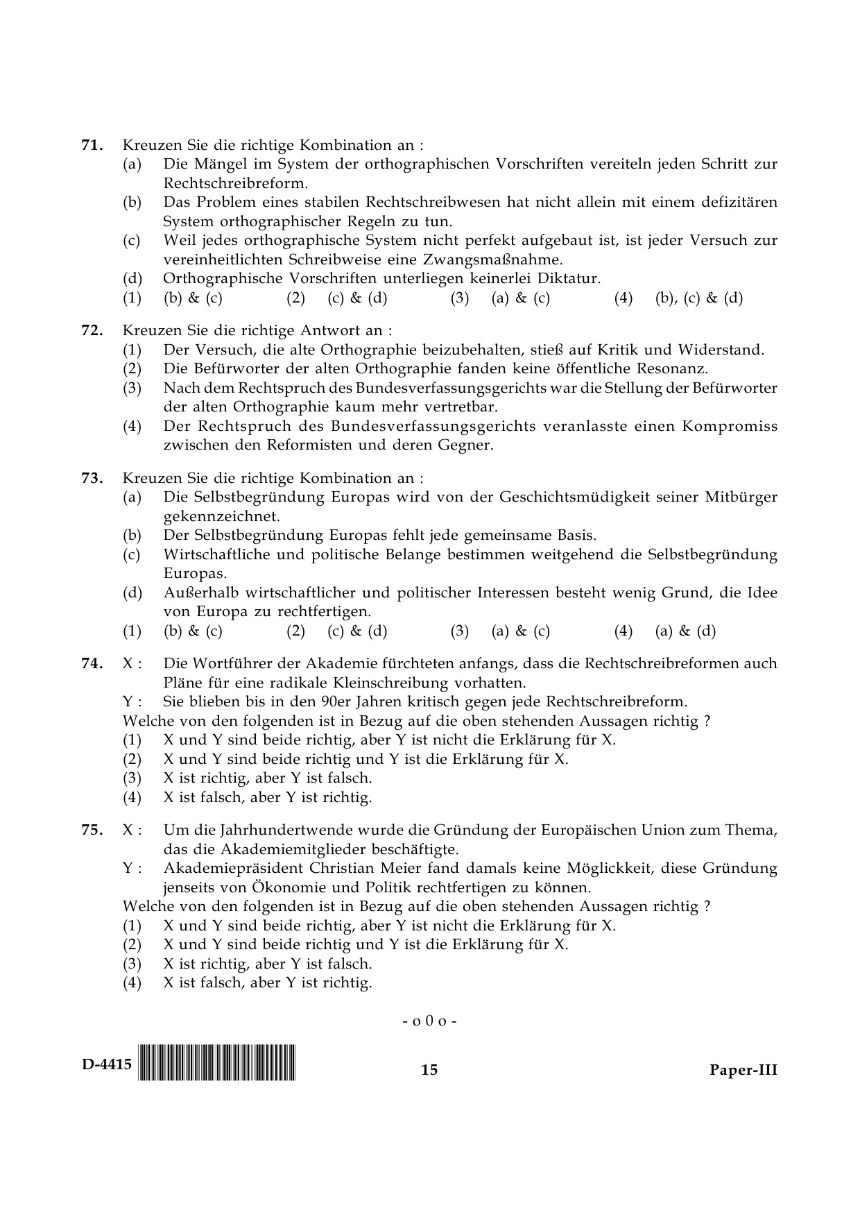 UGC NET German Question Paper III December 2015 15