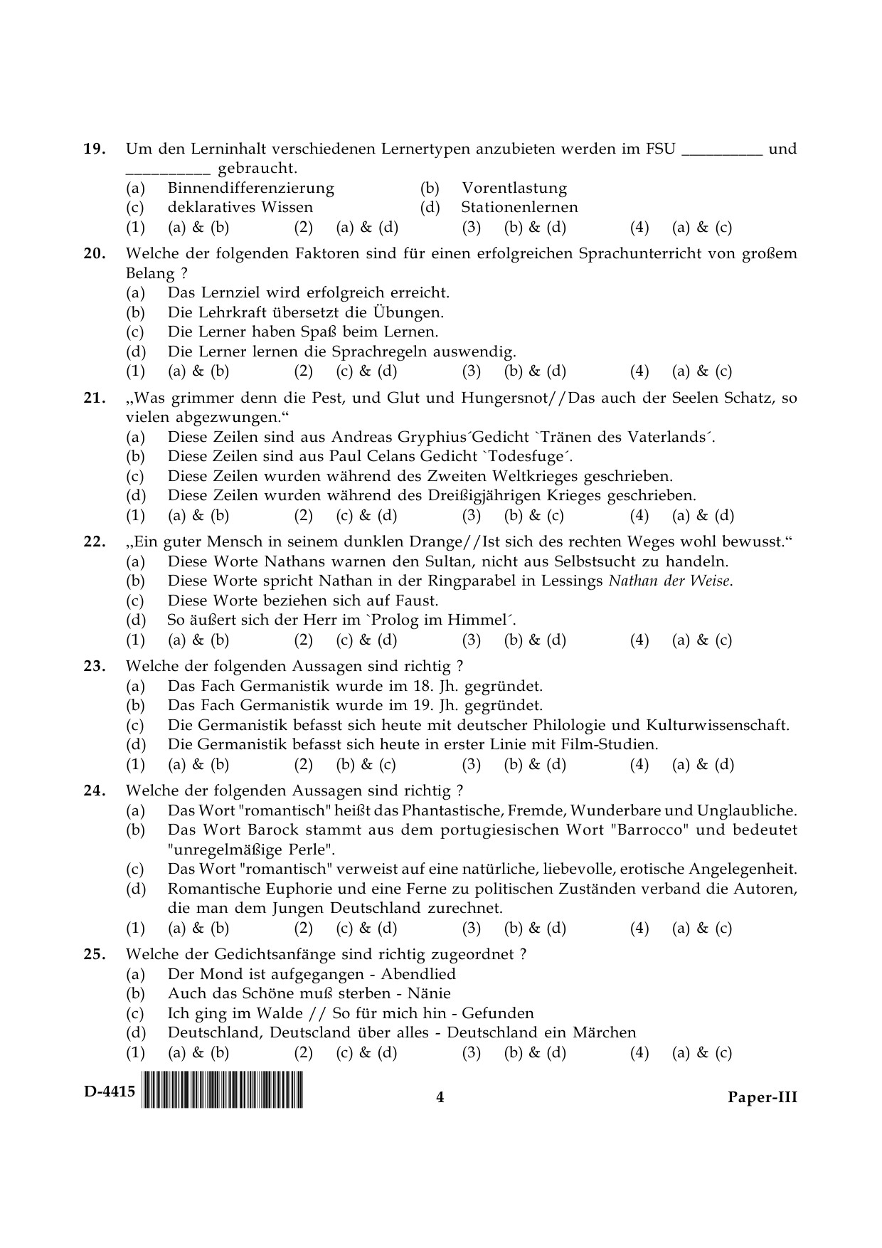 UGC NET German Question Paper III December 2015 4