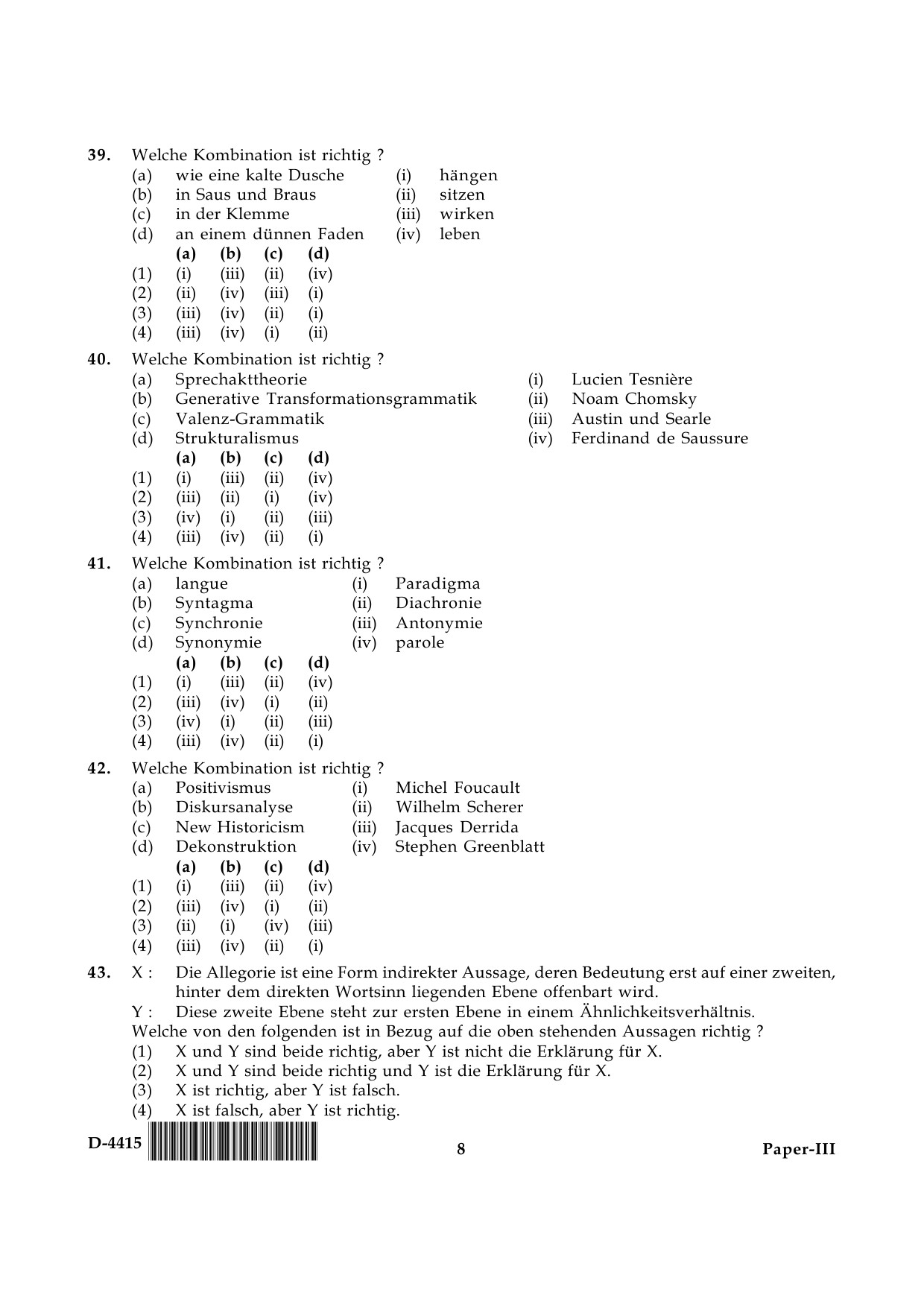 UGC NET German Question Paper III December 2015 8