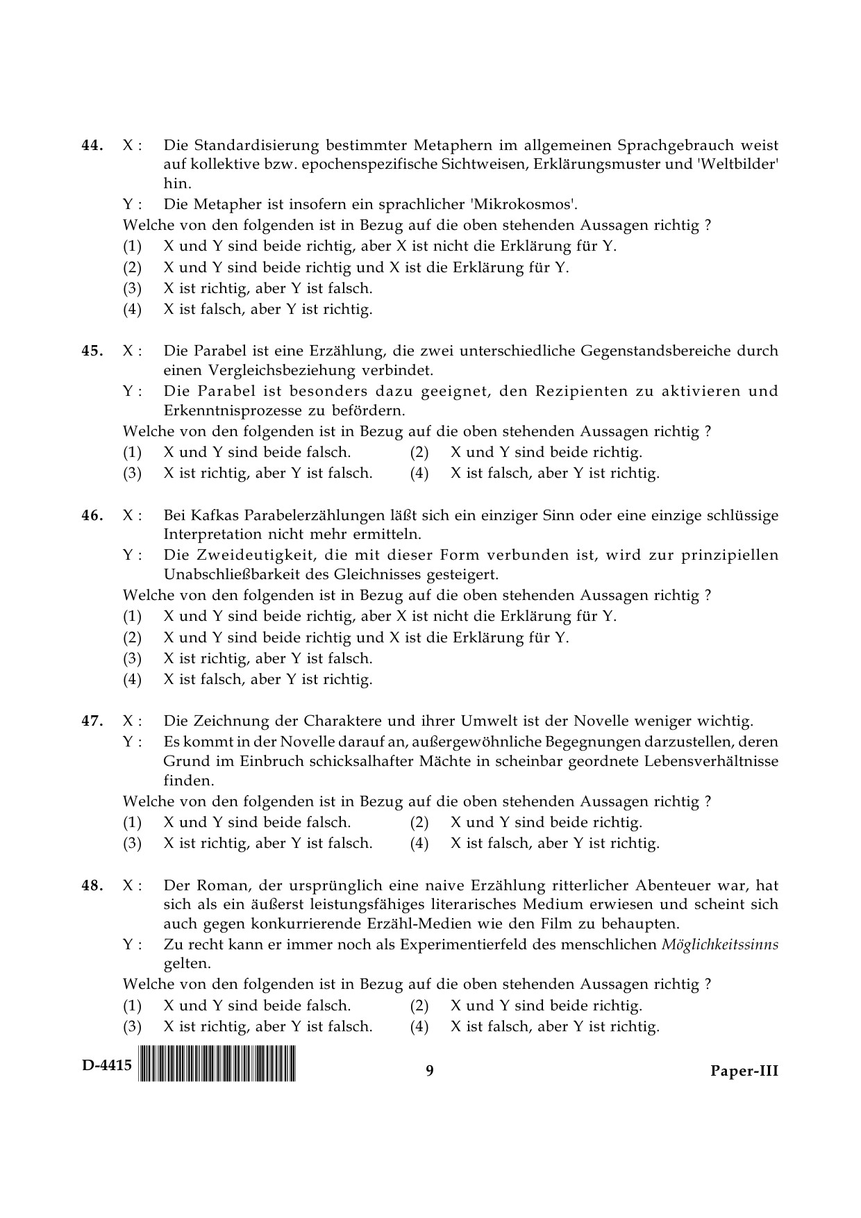 UGC NET German Question Paper III December 2015 9