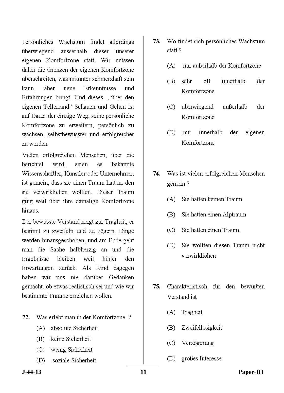 UGC NET German Question Paper III Exam 2 June 2013 11