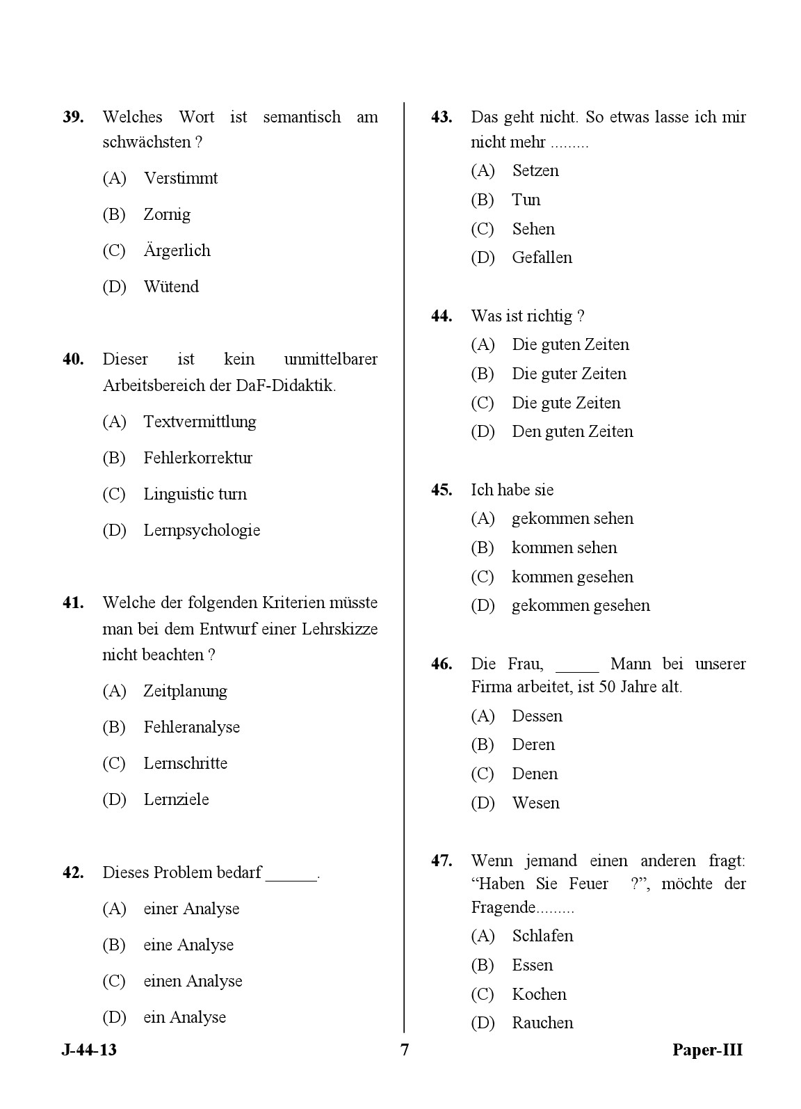 UGC NET German Question Paper III Exam 2 June 2013 7