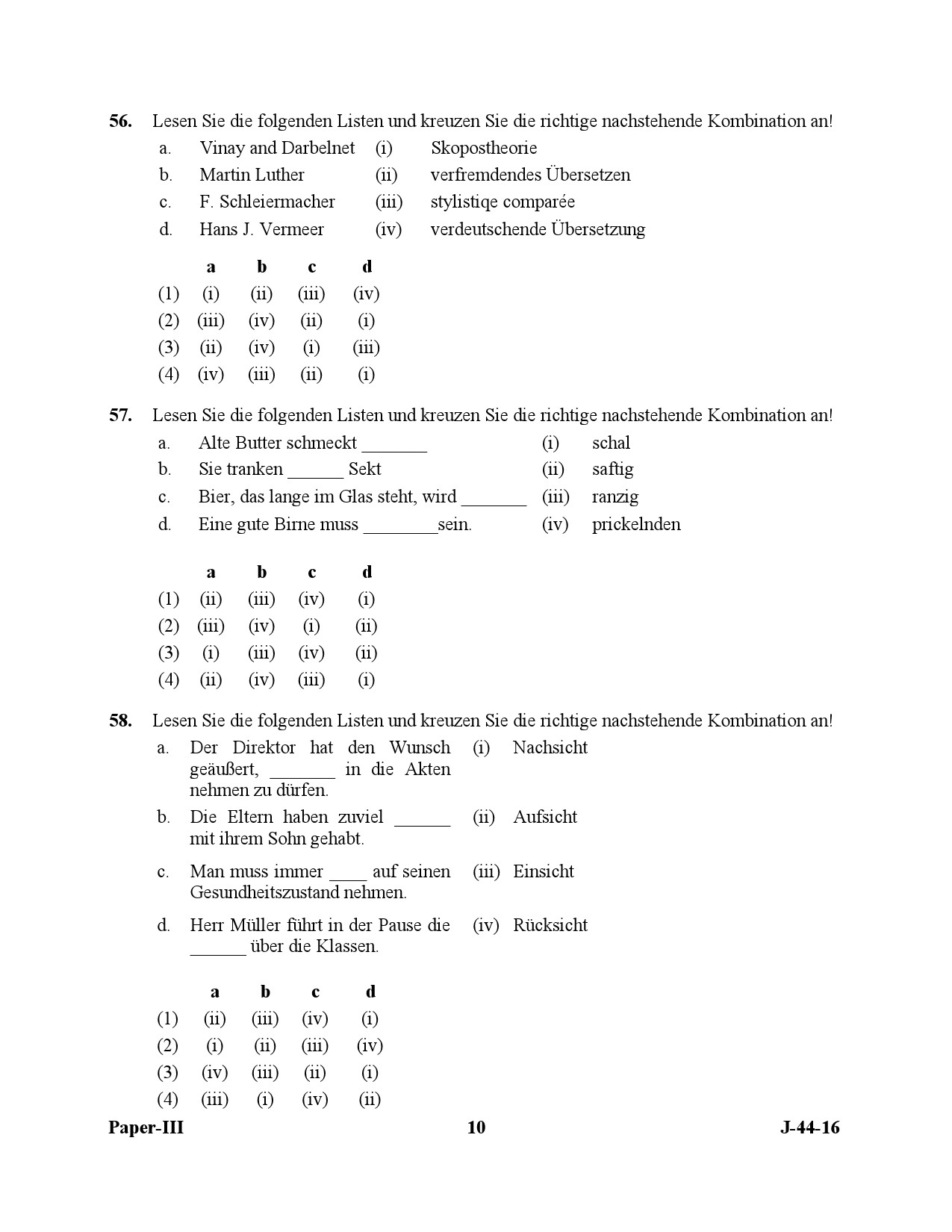 UGC NET German Question Paper III July 2016 10