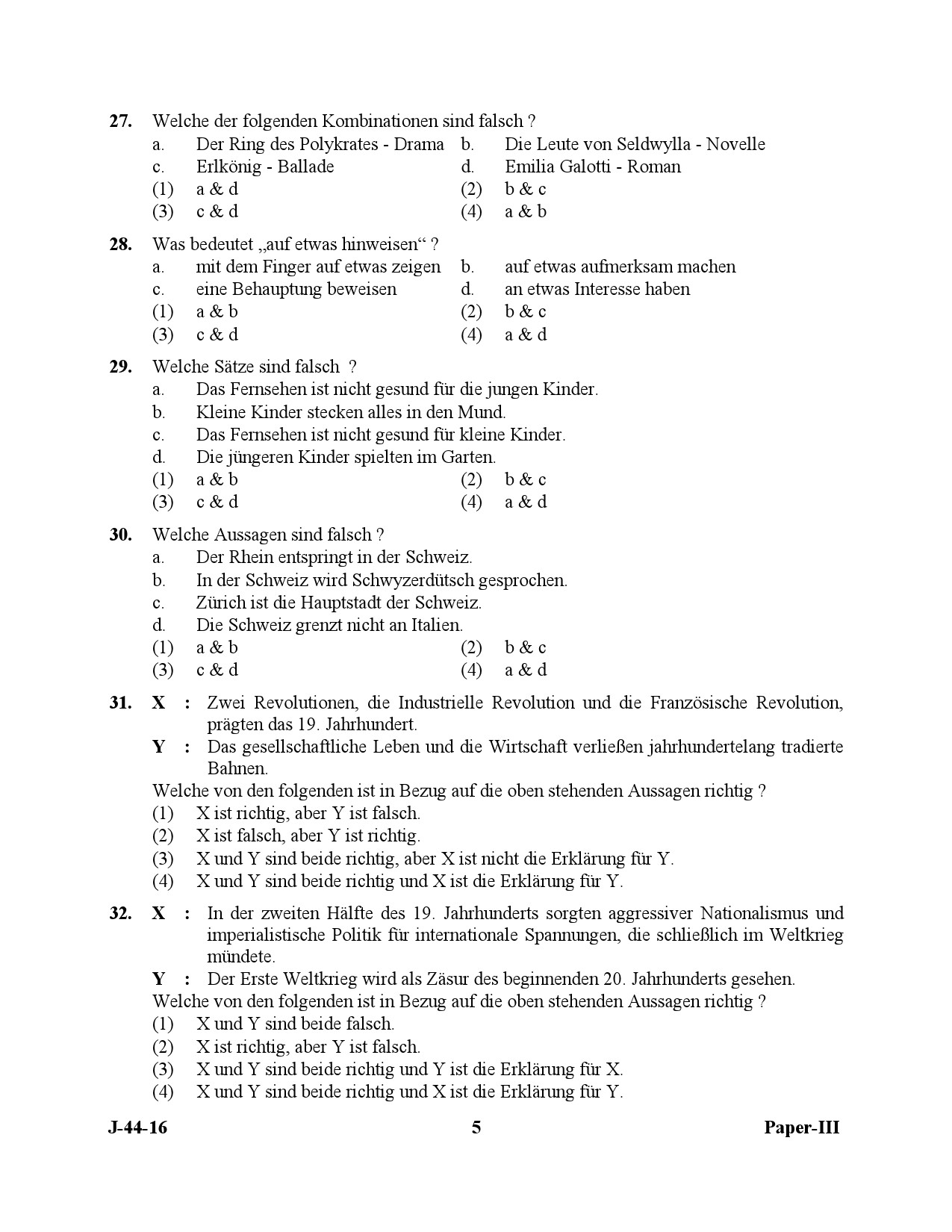 UGC NET German Question Paper III July 2016 5