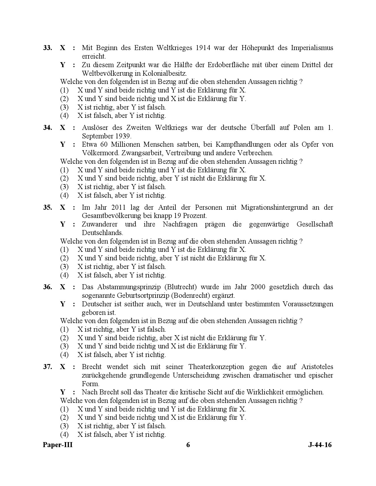 UGC NET German Question Paper III July 2016 6