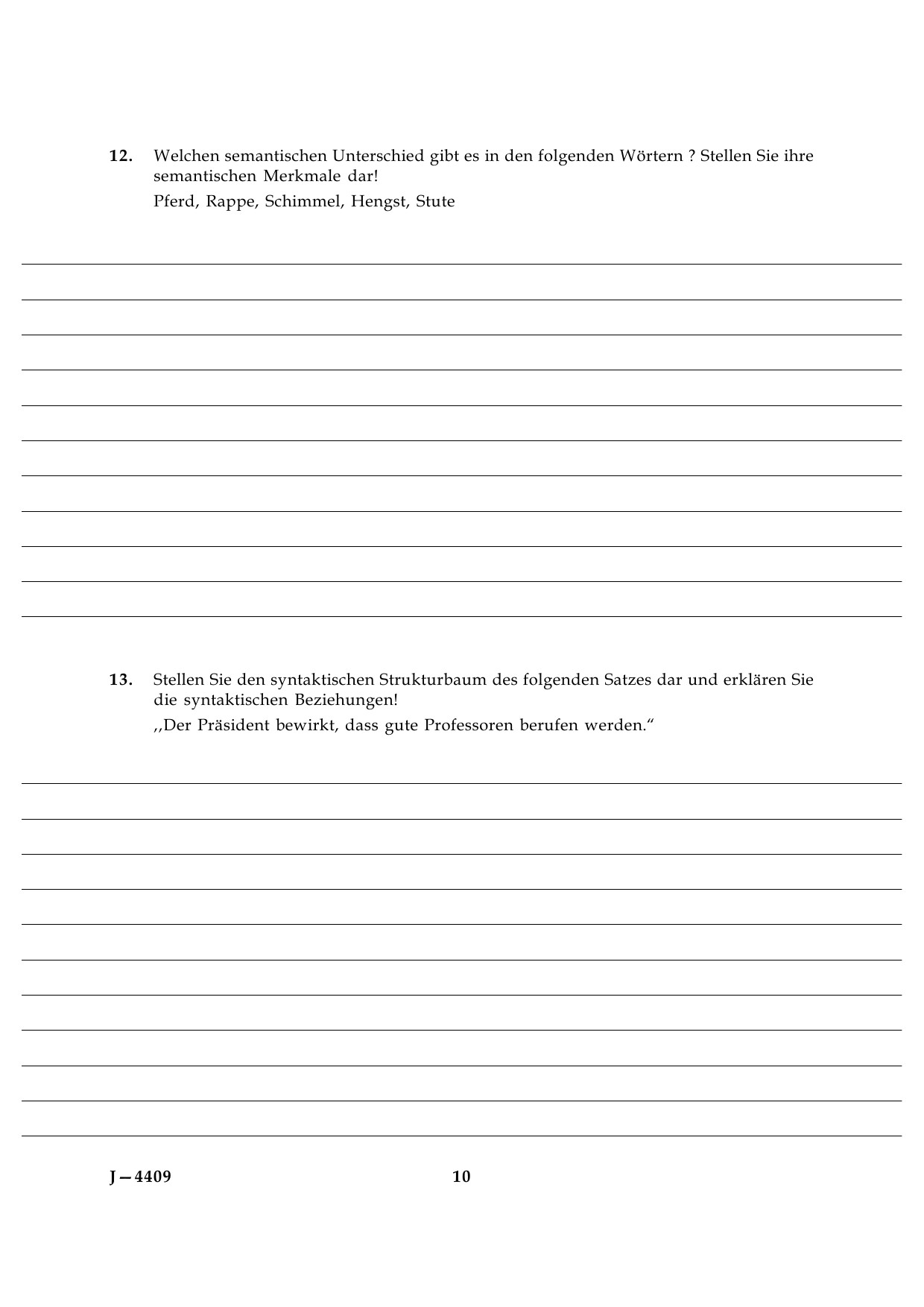 UGC NET German Question Paper III June 2009 10