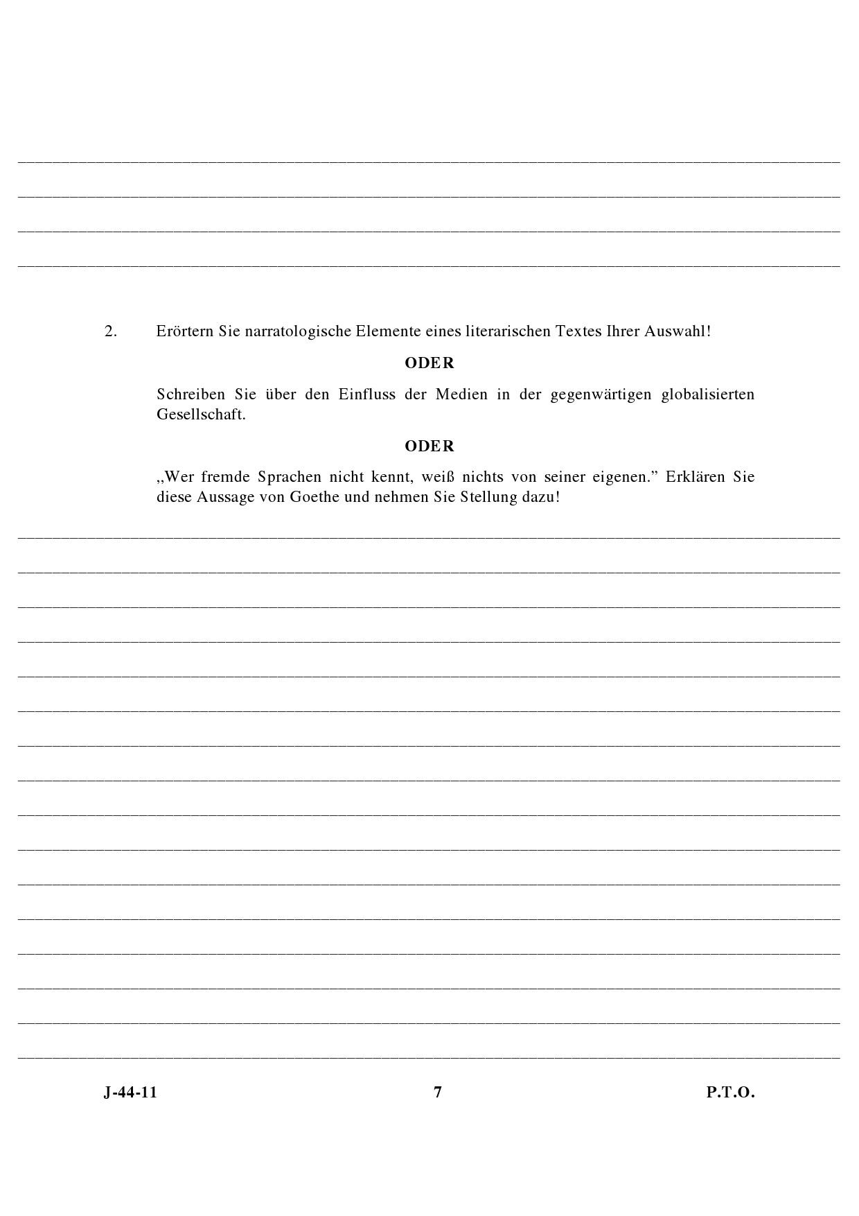 UGC NET German Question Paper III June 2011 4