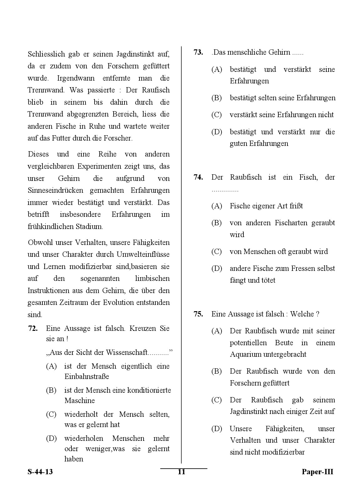 UGC NET German Question Paper III June 2013 11