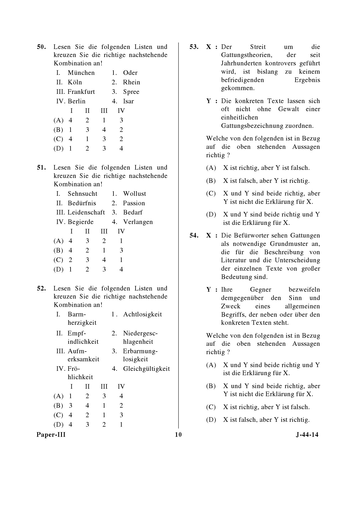 UGC NET German Question Paper III June 2014 10