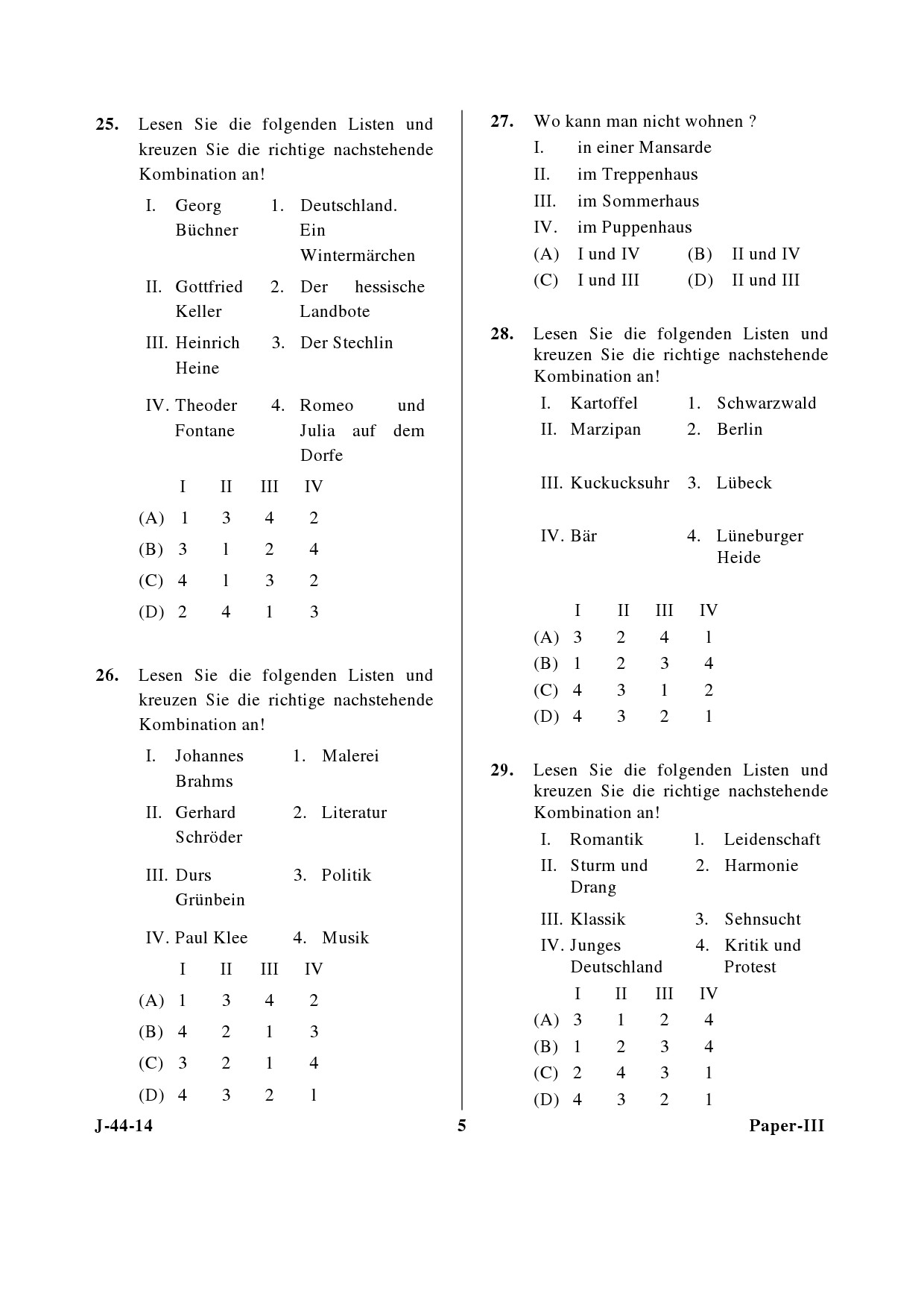 UGC NET German Question Paper III June 2014 5