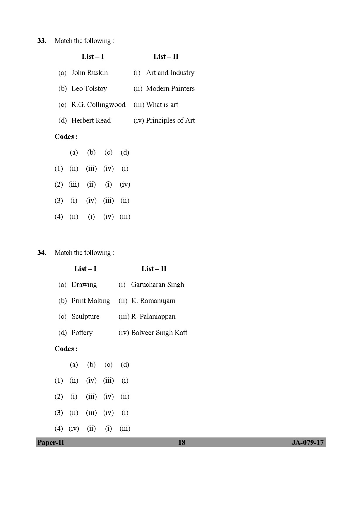 Visual Arts Paper II January 2017 in English 10