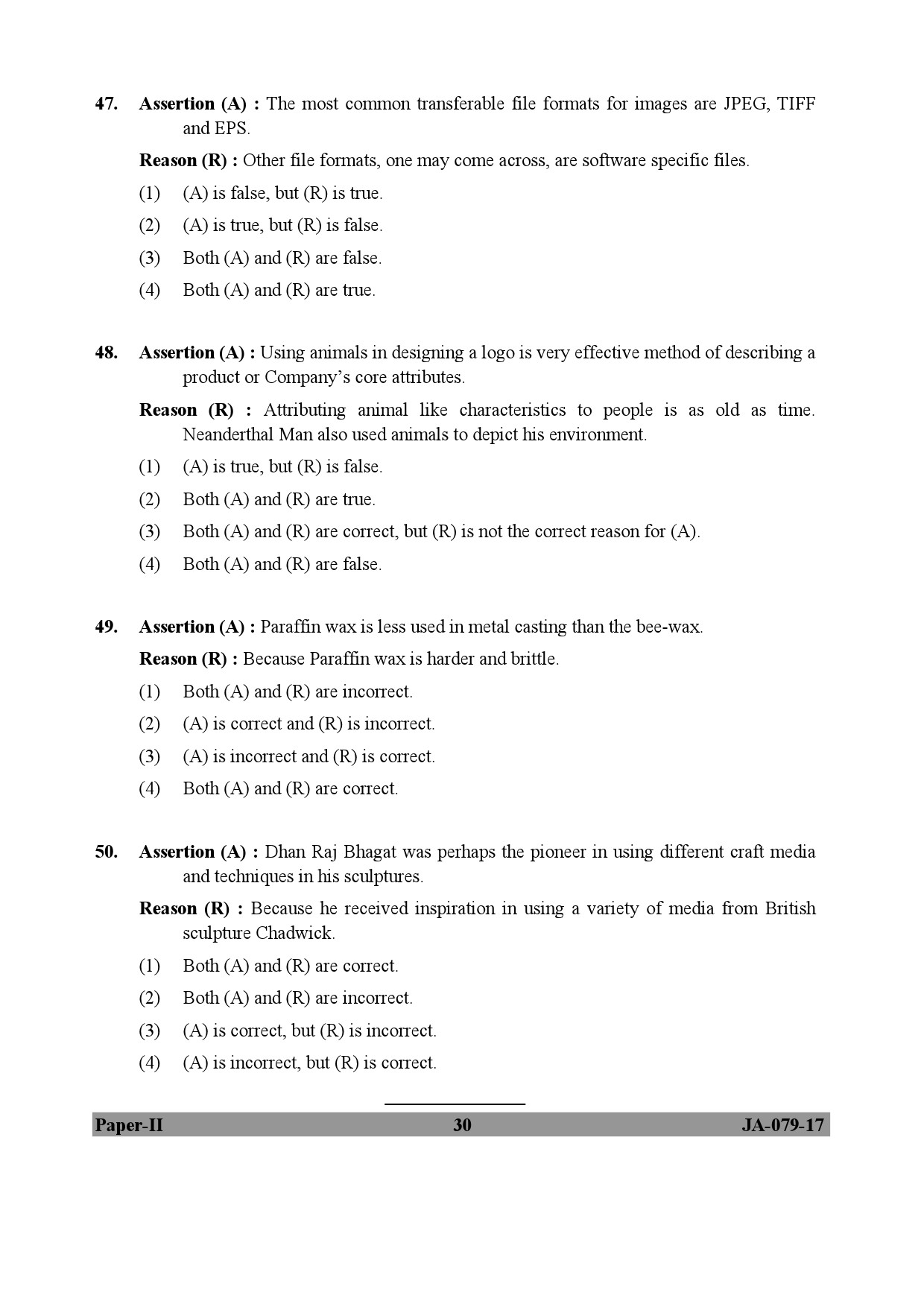 Visual Arts Paper II January 2017 in English 16