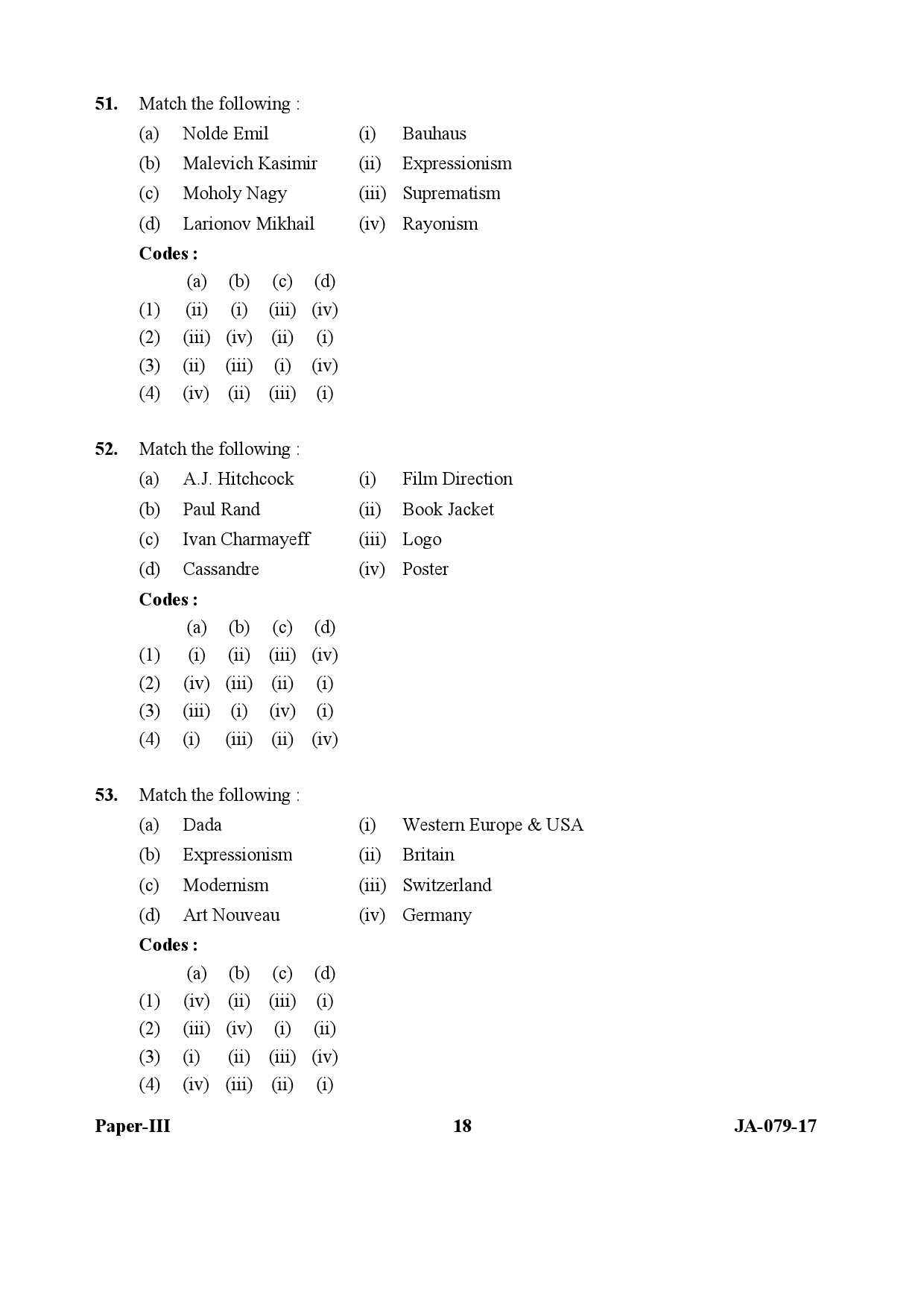 Visual Arts Paper III January 2017 in English 10