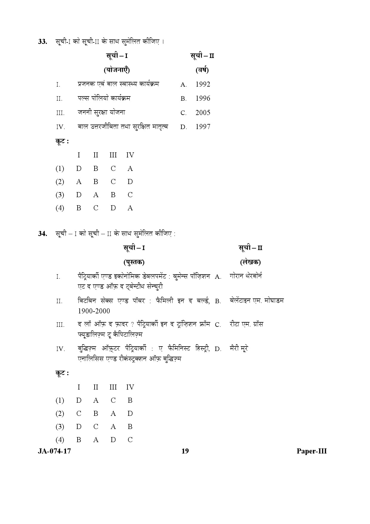 Women Studies Paper III January 2017 in Hindi 9