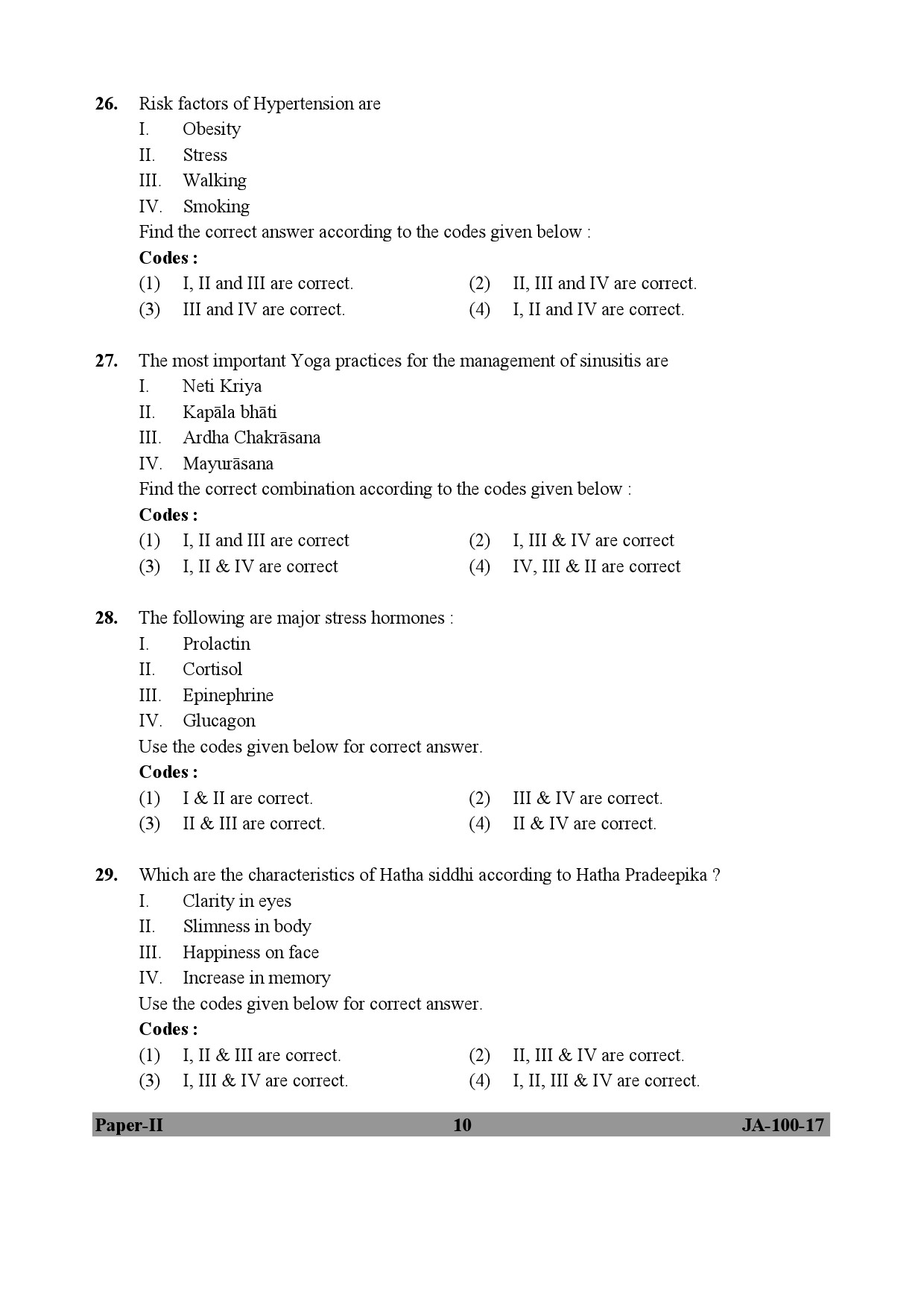 Yoga Paper II January 2017 in English 6