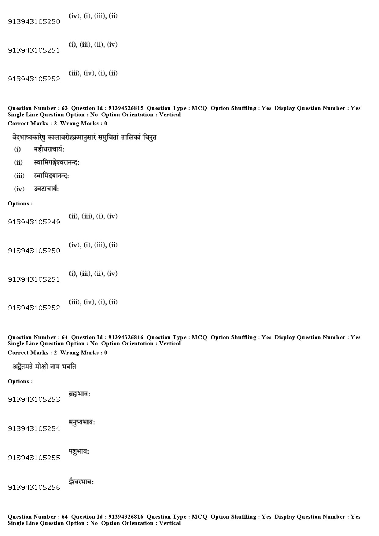 UGC NET Sanskrit Traditional Subjects Question Paper December 2018 55