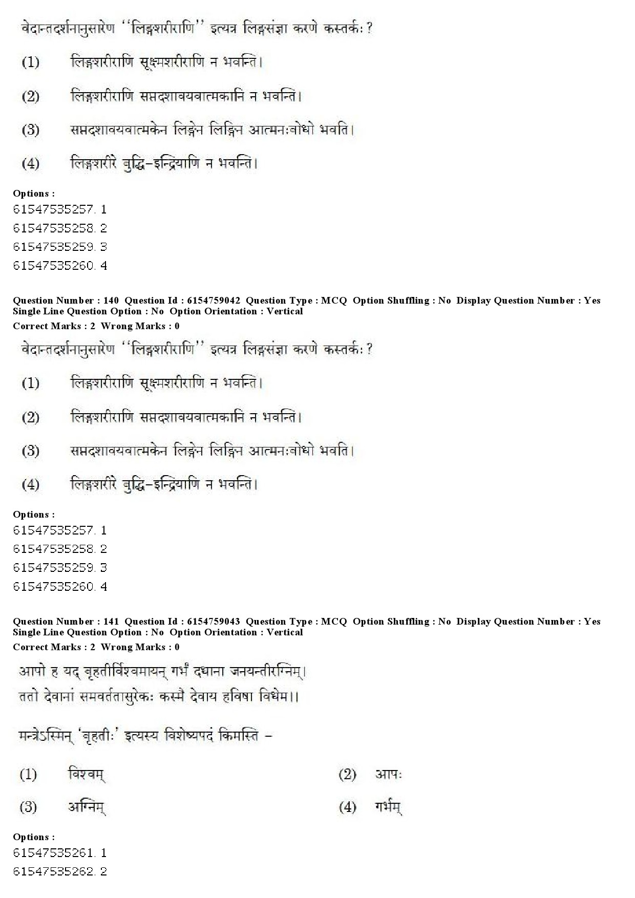 UGC NET Sanskrit Traditional Subjects Question Paper December 2019 108