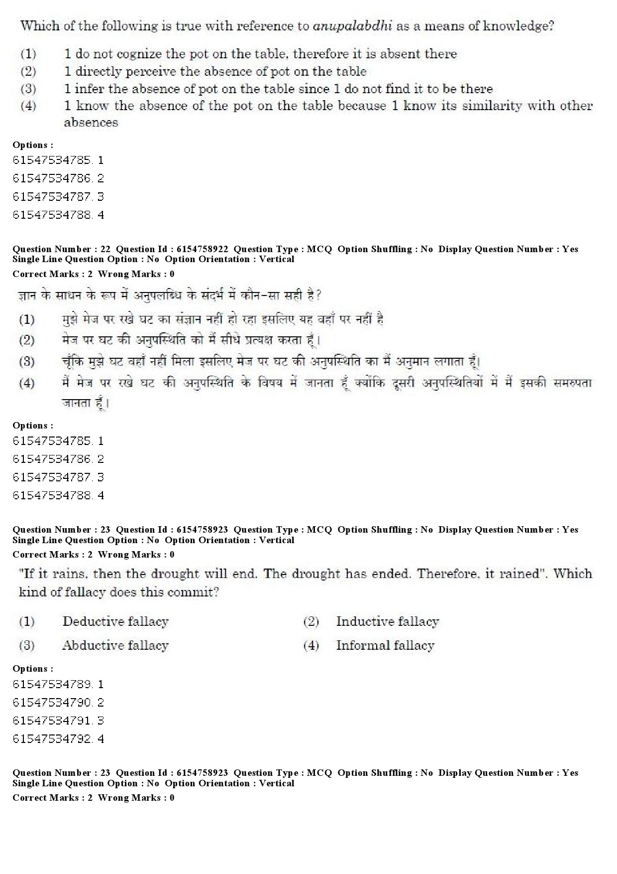 UGC NET Sanskrit Traditional Subjects Question Paper December 2019 18