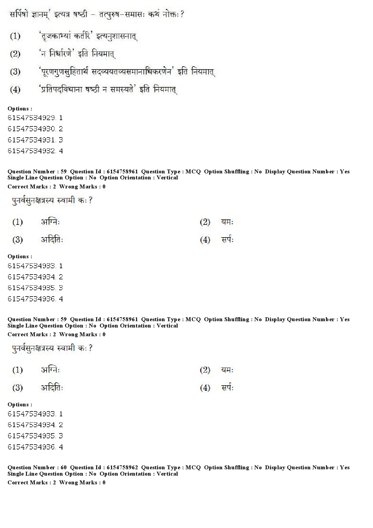 UGC NET Sanskrit Traditional Subjects Question Paper December 2019 48