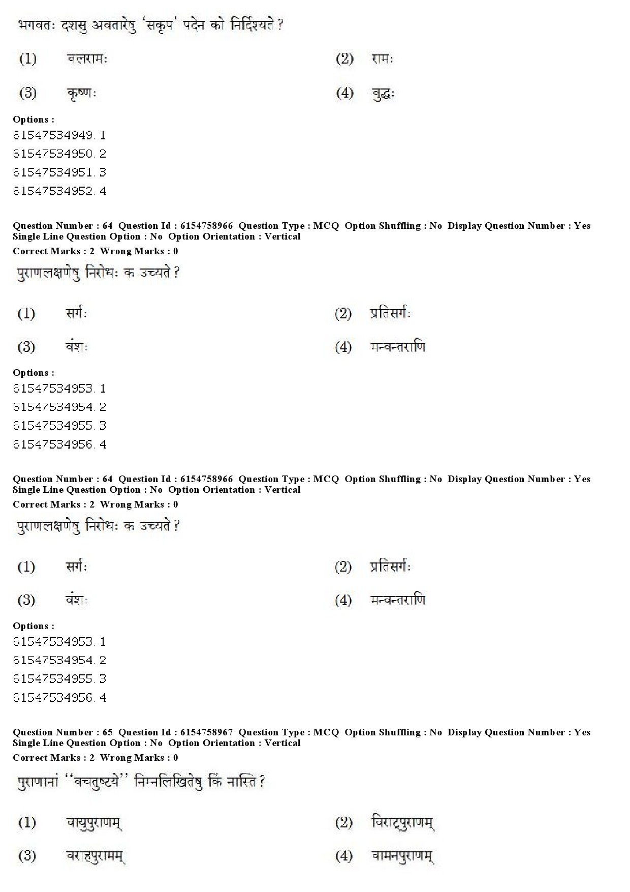 UGC NET Sanskrit Traditional Subjects Question Paper December 2019 51