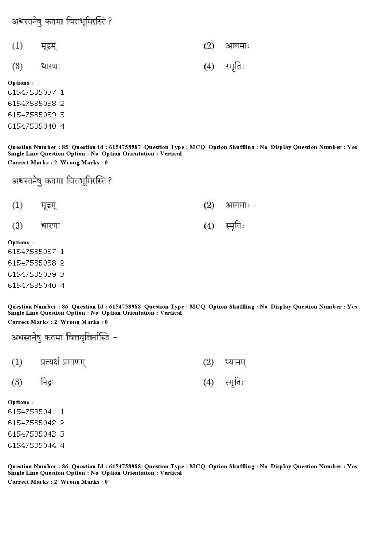 UGC NET Sanskrit Traditional Subjects Question Paper December 2019 64