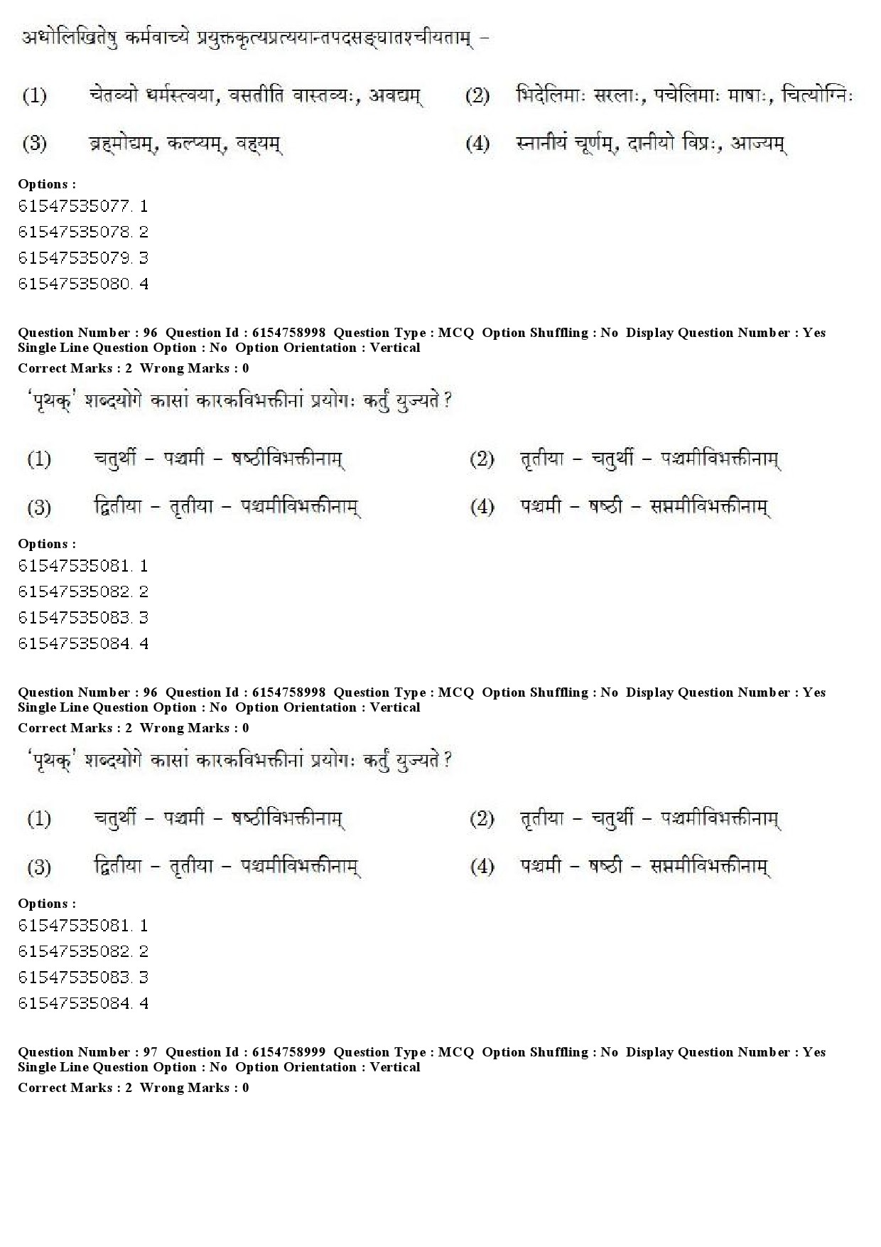 UGC NET Sanskrit Traditional Subjects Question Paper December 2019 71