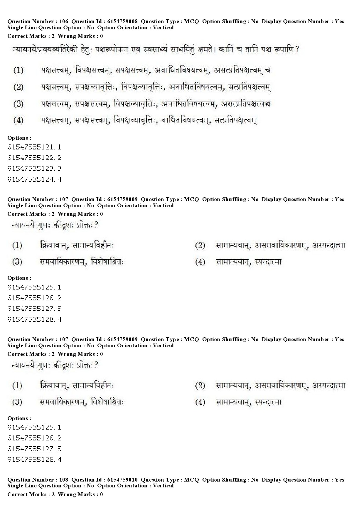 UGC NET Sanskrit Traditional Subjects Question Paper December 2019 79