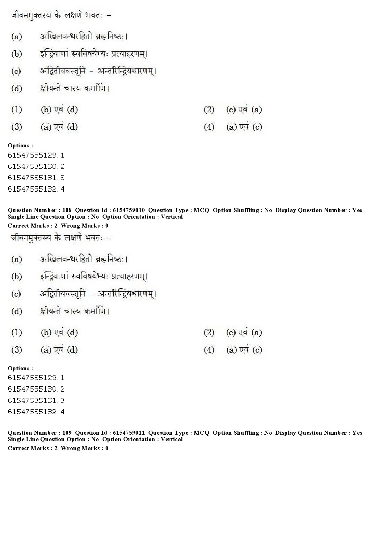 UGC NET Sanskrit Traditional Subjects Question Paper December 2019 80