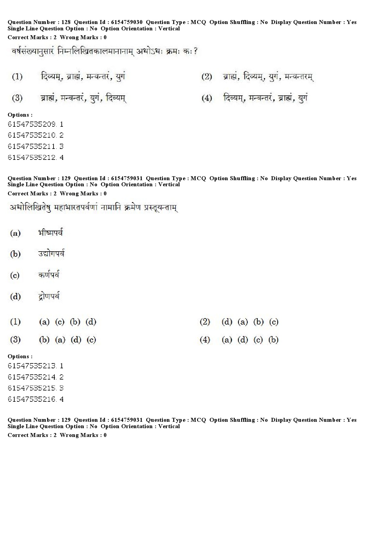 UGC NET Sanskrit Traditional Subjects Question Paper December 2019 99