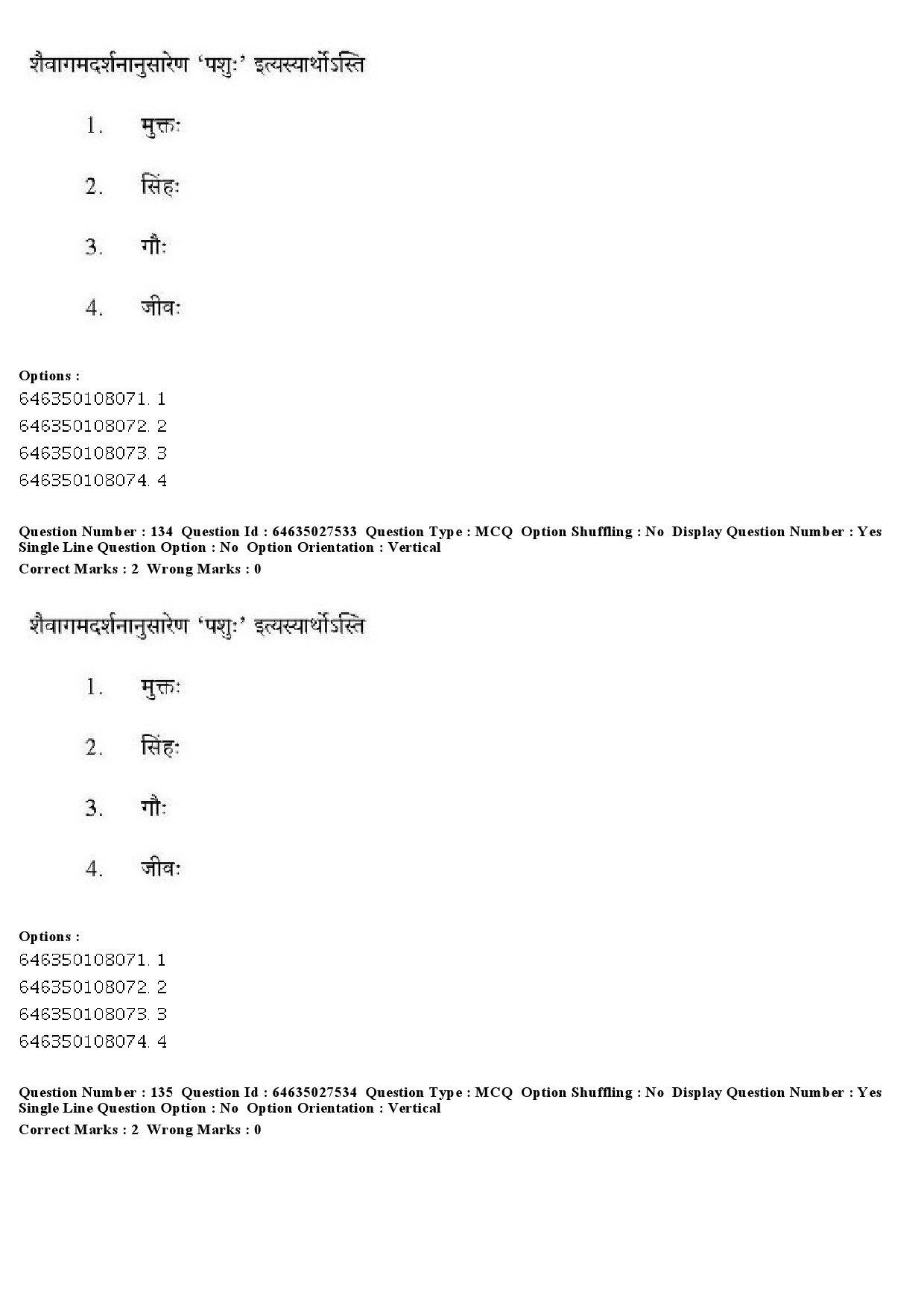 UGC NET Sanskrit Traditional Subjects Question Paper June 2019 128