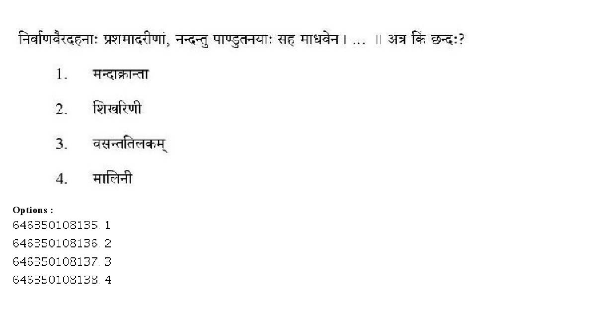 UGC NET Sanskrit Traditional Subjects Question Paper June 2019 146