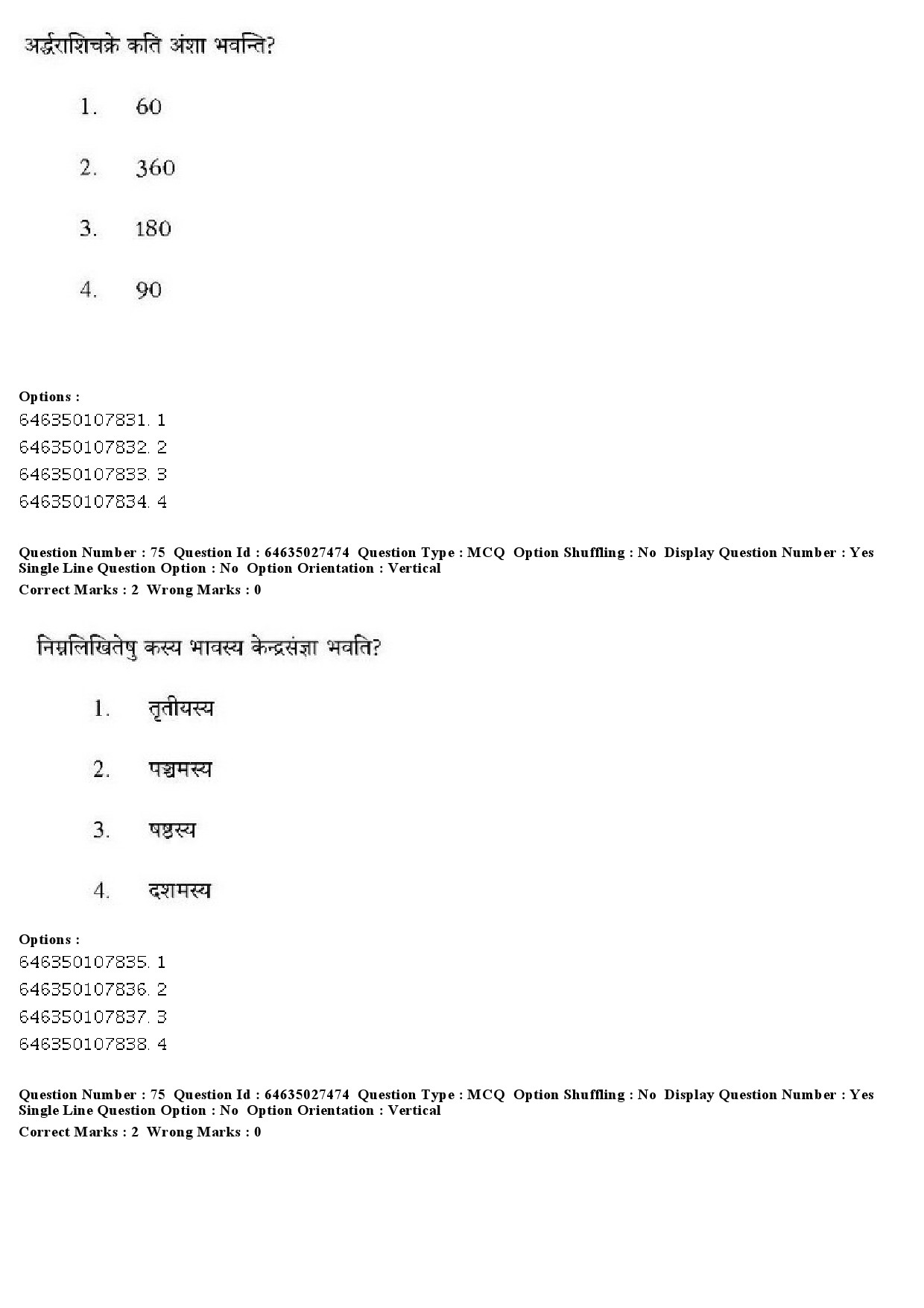 UGC NET Sanskrit Traditional Subjects Question Paper June 2019 68