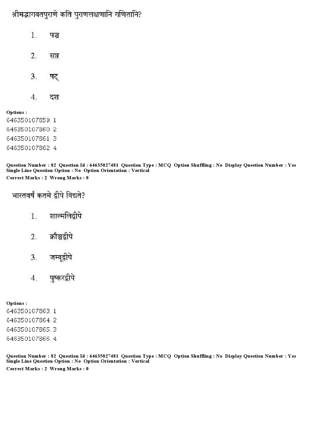 UGC NET Sanskrit Traditional Subjects Question Paper June 2019 75