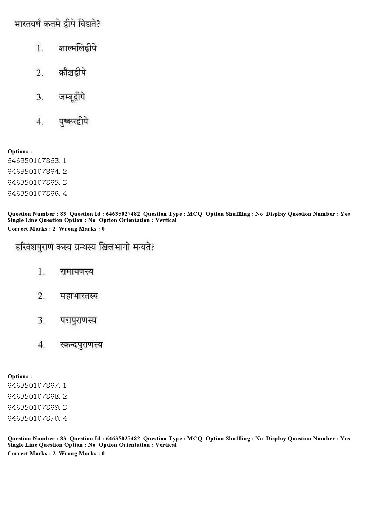 UGC NET Sanskrit Traditional Subjects Question Paper June 2019 76