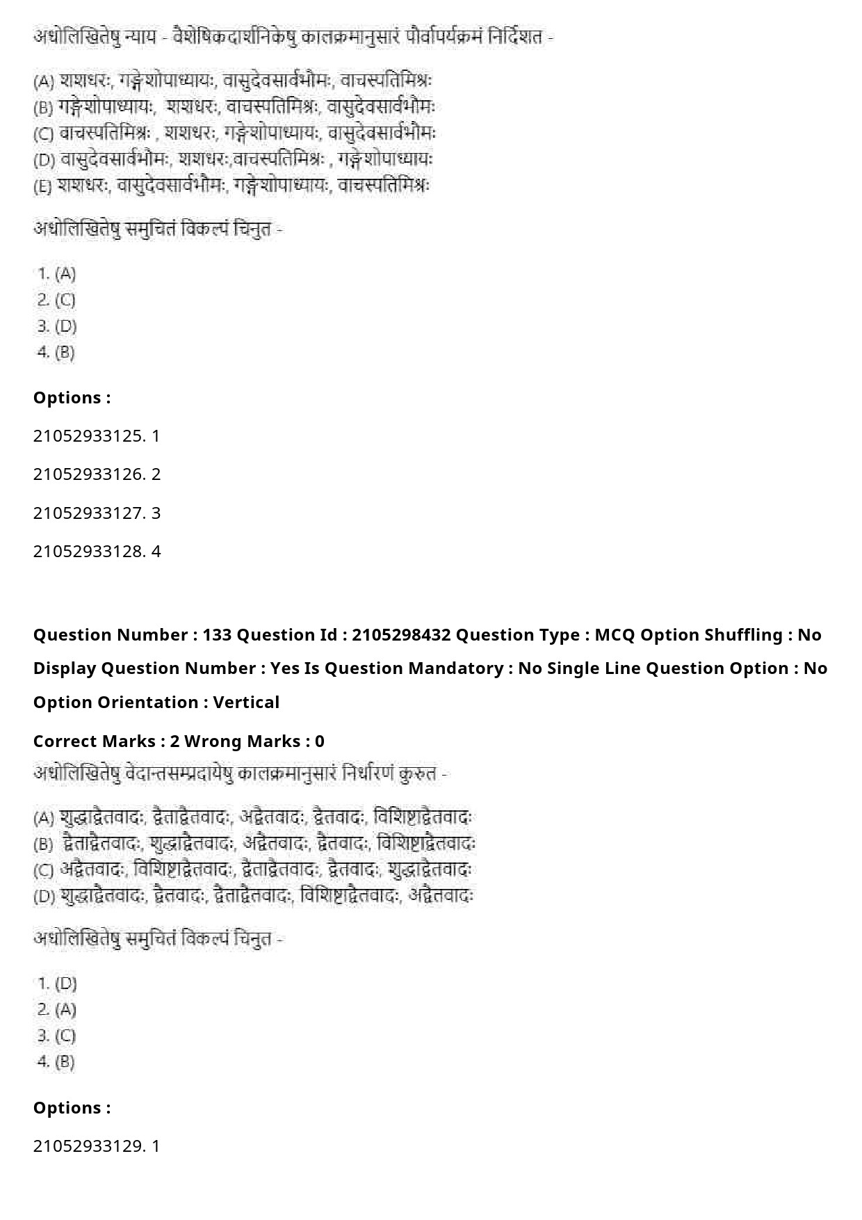 UGC NET Sanskrit Traditional Subjects Question Paper September 2020 164