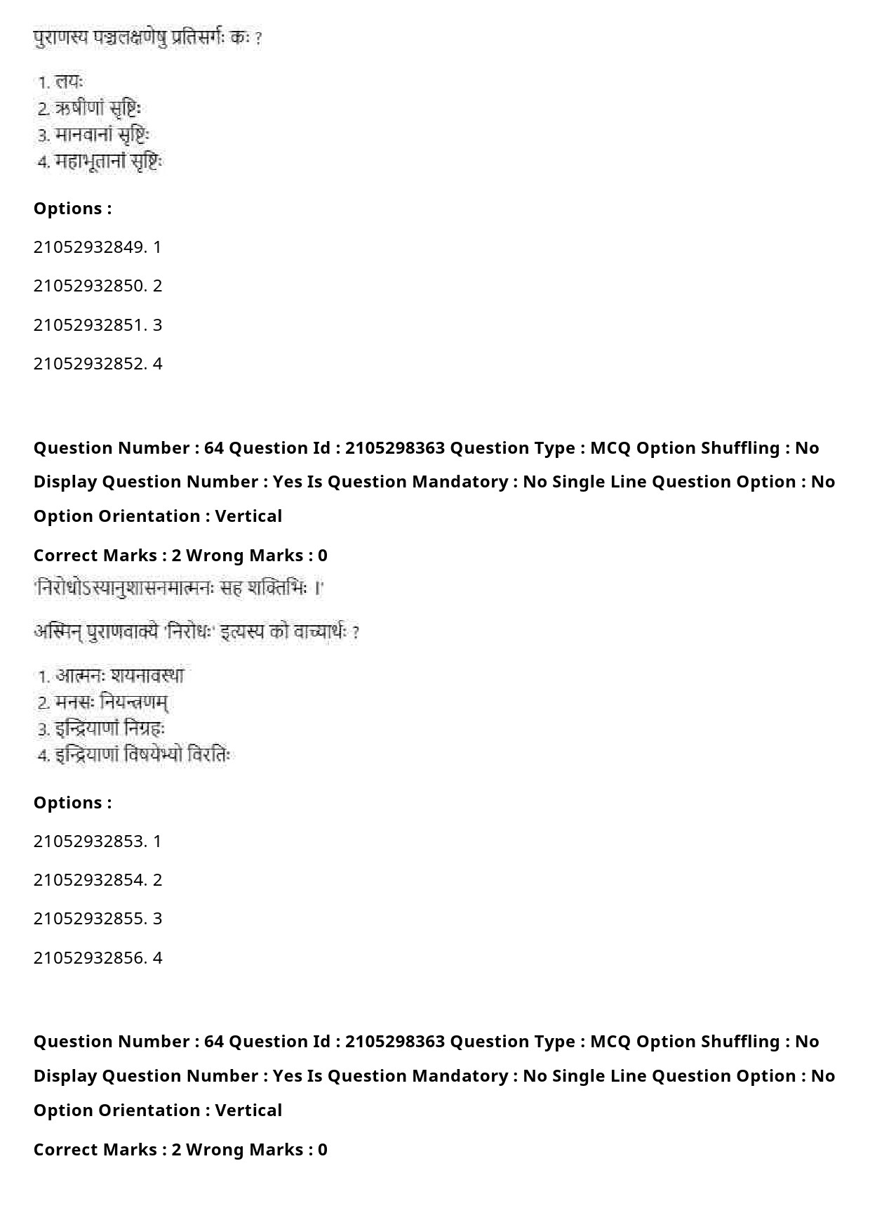 UGC NET Sanskrit Traditional Subjects Question Paper September 2020 81