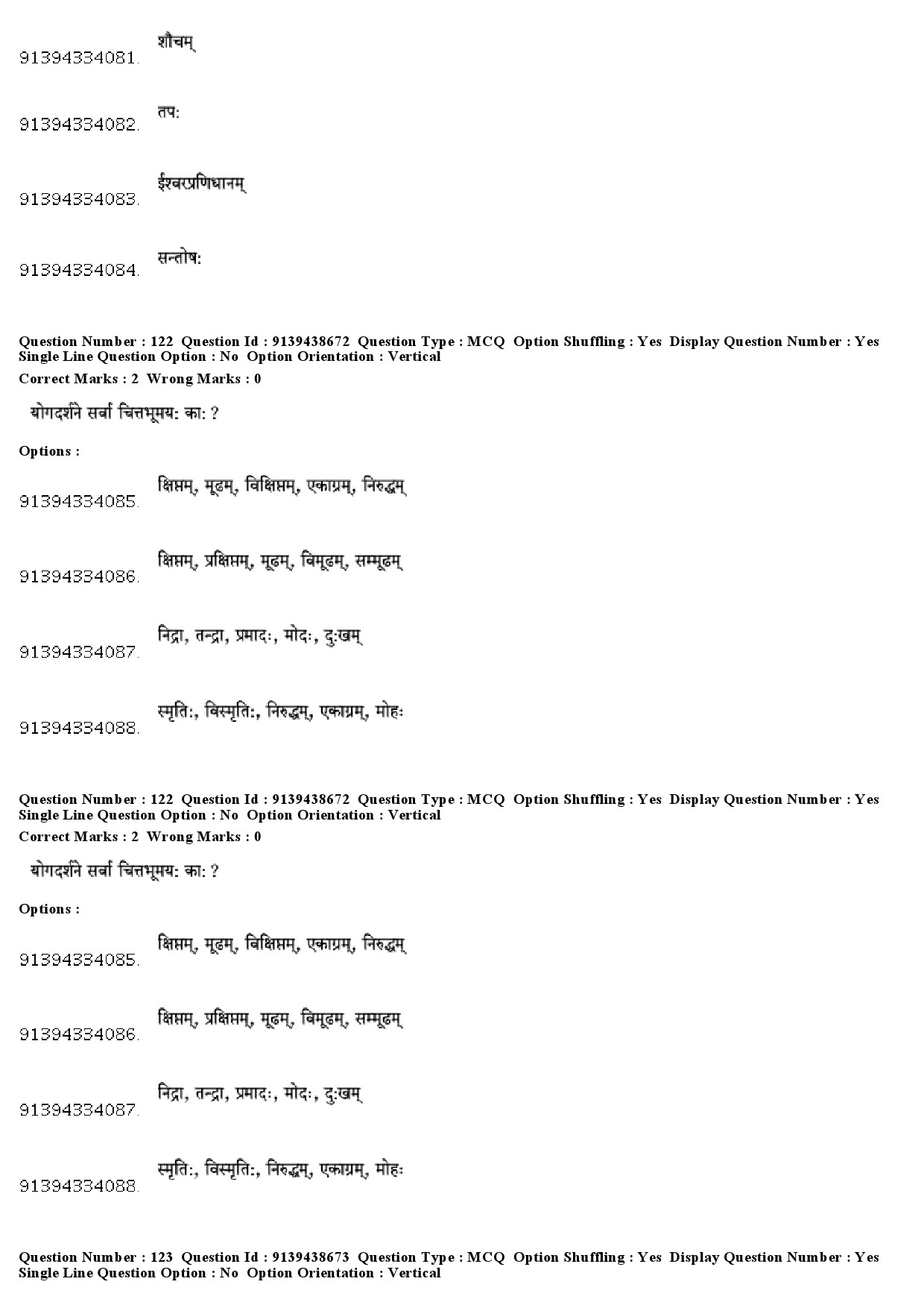 UGC NET Sanskrit Question Paper December 2018 100