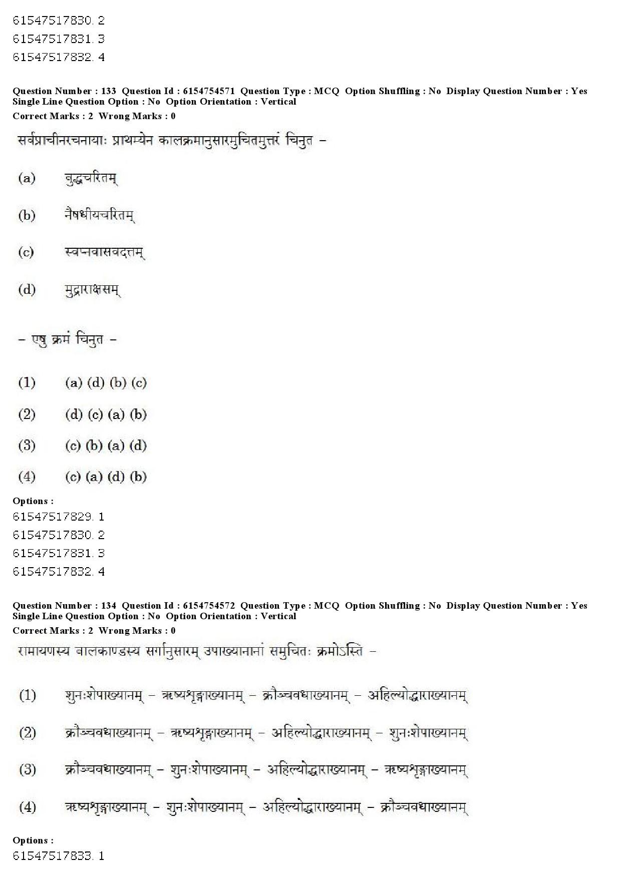 UGC NET Sanskrit Question Paper December 2019 122