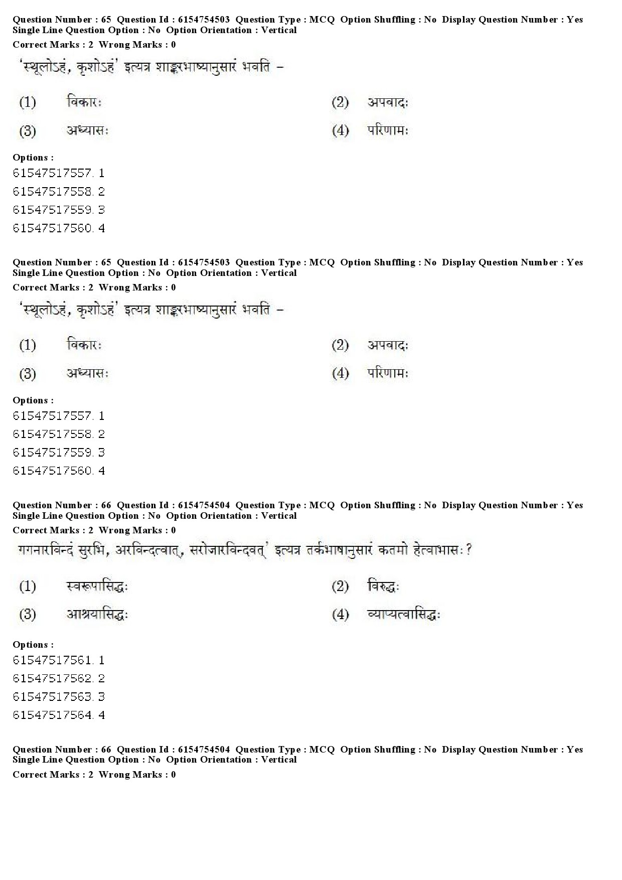 UGC NET Sanskrit Question Paper December 2019 54