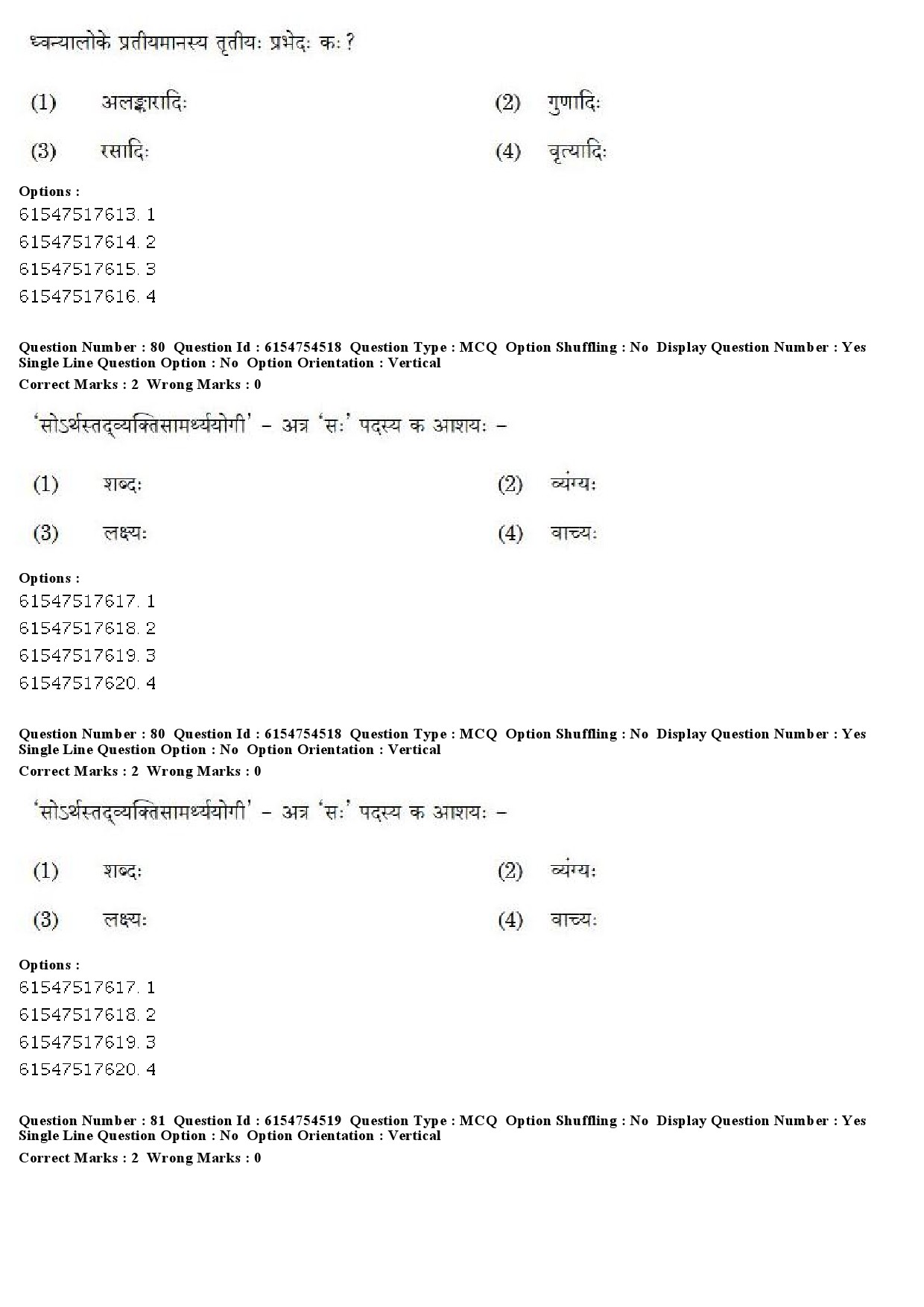 UGC NET Sanskrit Question Paper December 2019 63