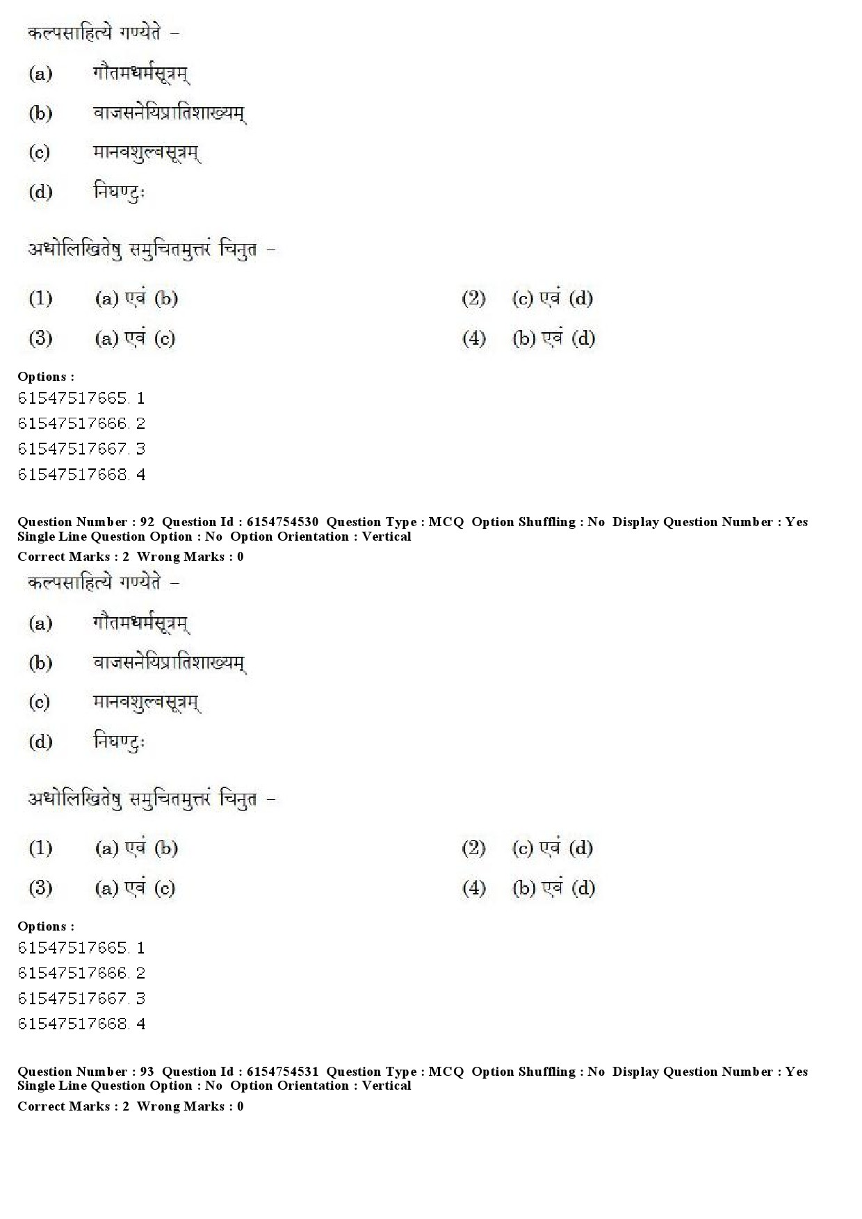 UGC NET Sanskrit Question Paper December 2019 71