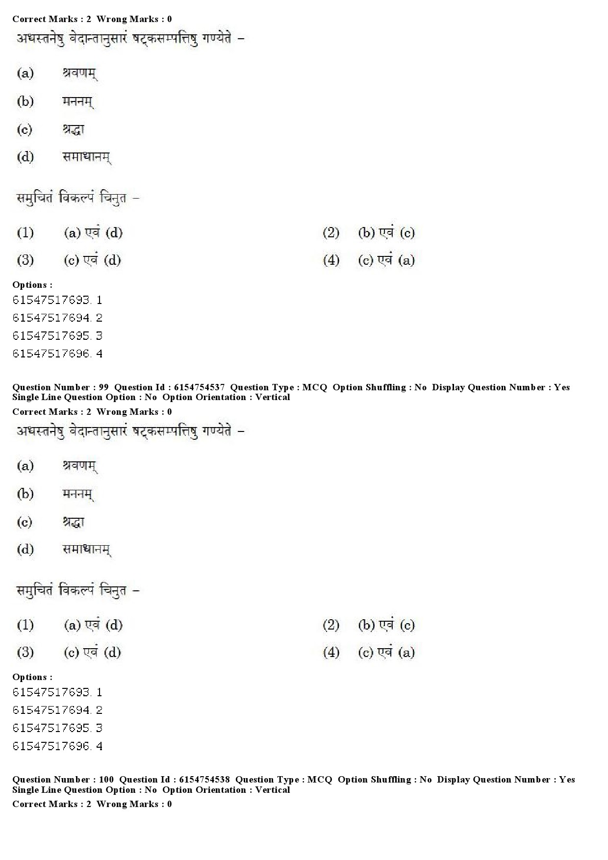 UGC NET Sanskrit Question Paper December 2019 79