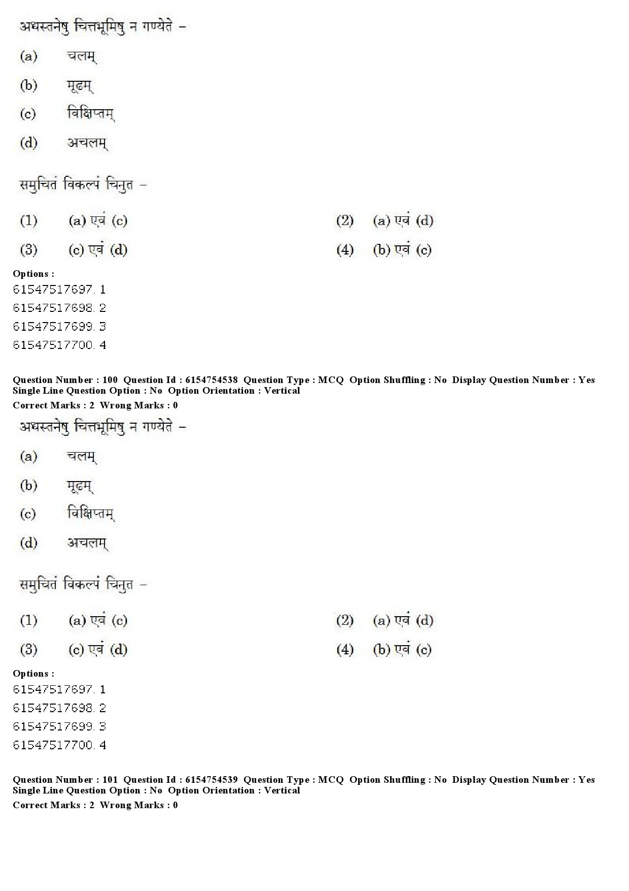 UGC NET Sanskrit Question Paper December 2019 80