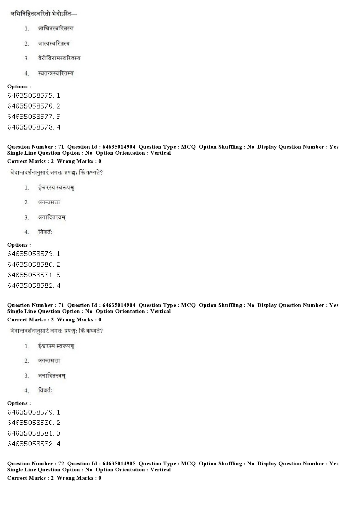 UGC NET Sanskrit Question Paper June 2019 62