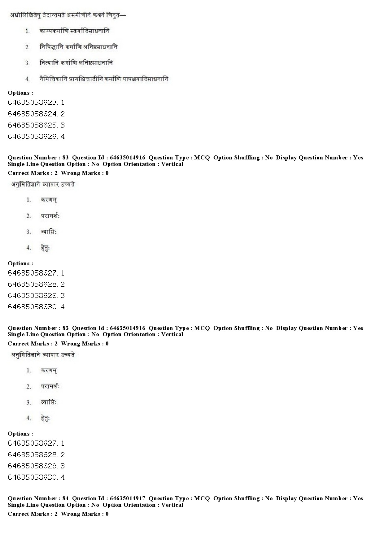 UGC NET Sanskrit Question Paper June 2019 70