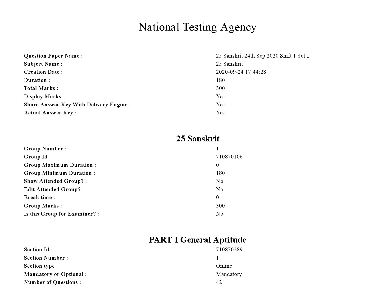 UGC NET Sanskrit Question Paper September 2020 1