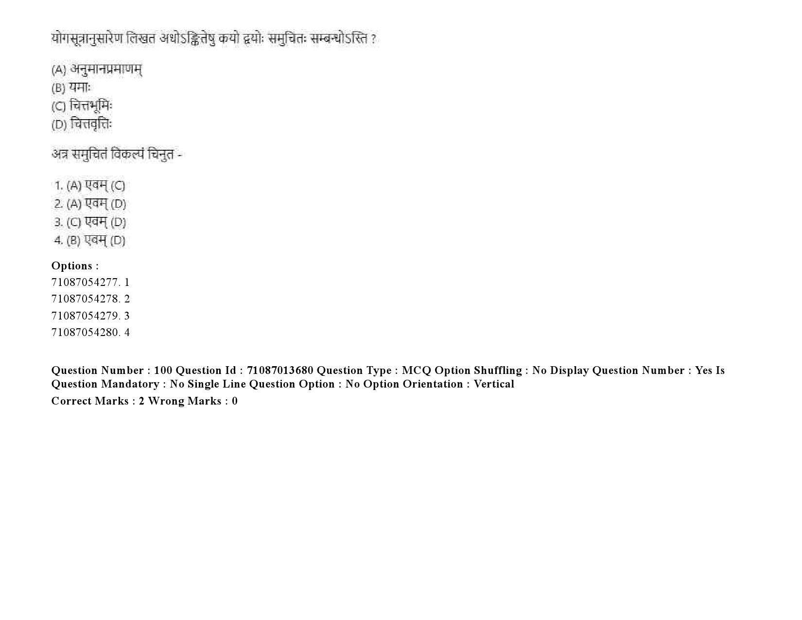 UGC NET Sanskrit Question Paper September 2020 137