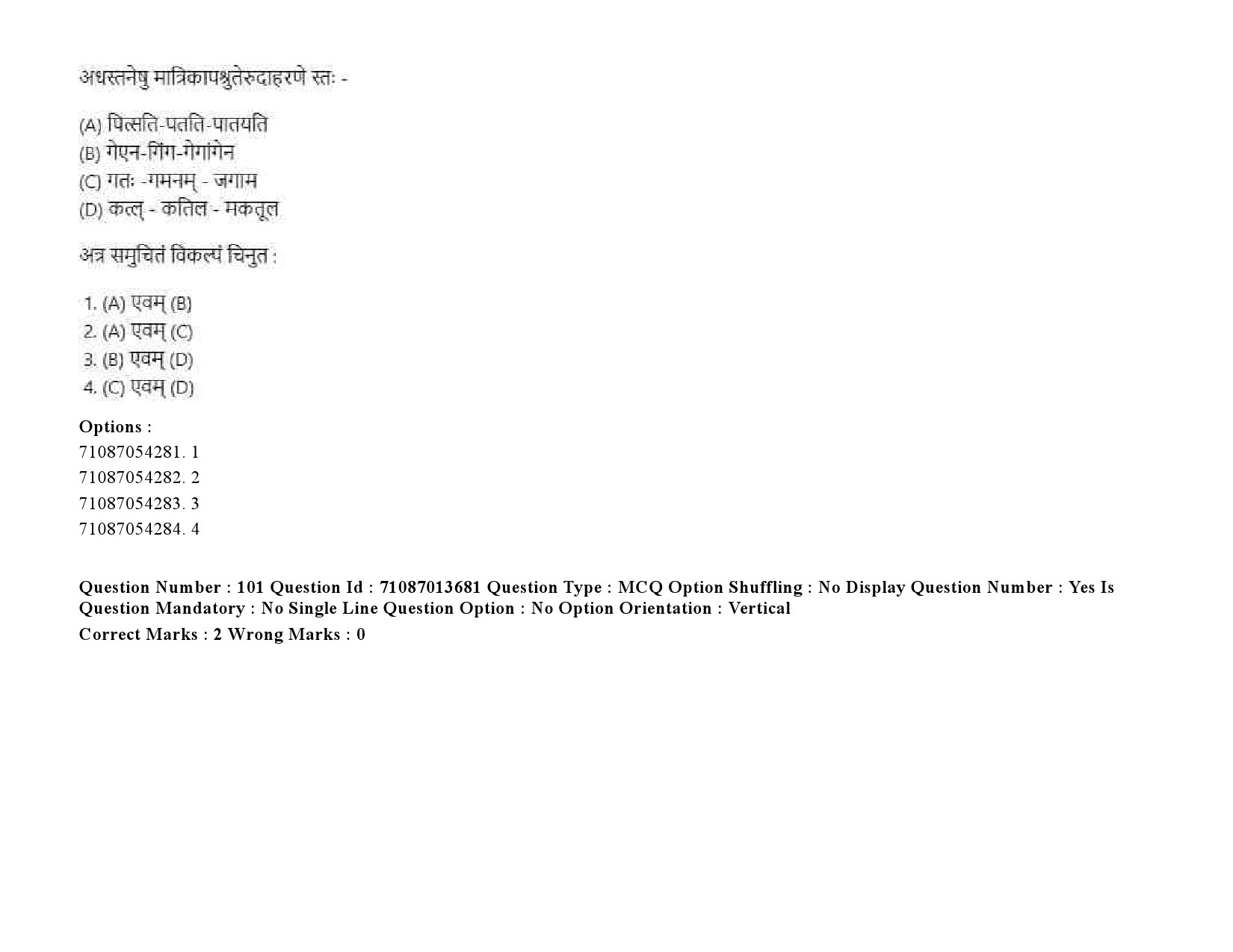 UGC NET Sanskrit Question Paper September 2020 139